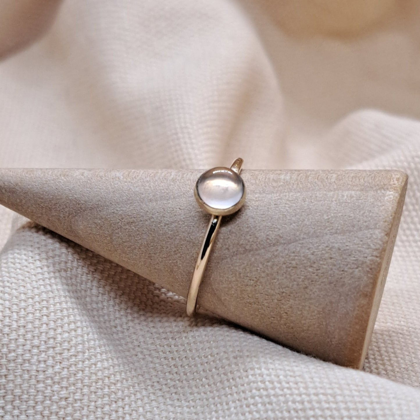 Ren - Rose Quartz Stacker Ring