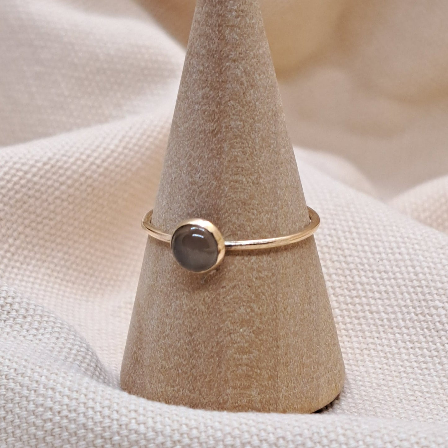 Ren - Moonstone Stacker Ring