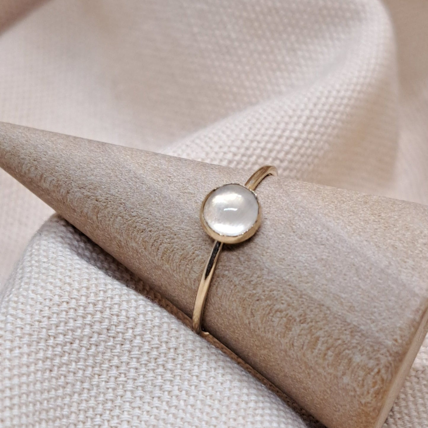 Ren - Moonstone Stacker Ring